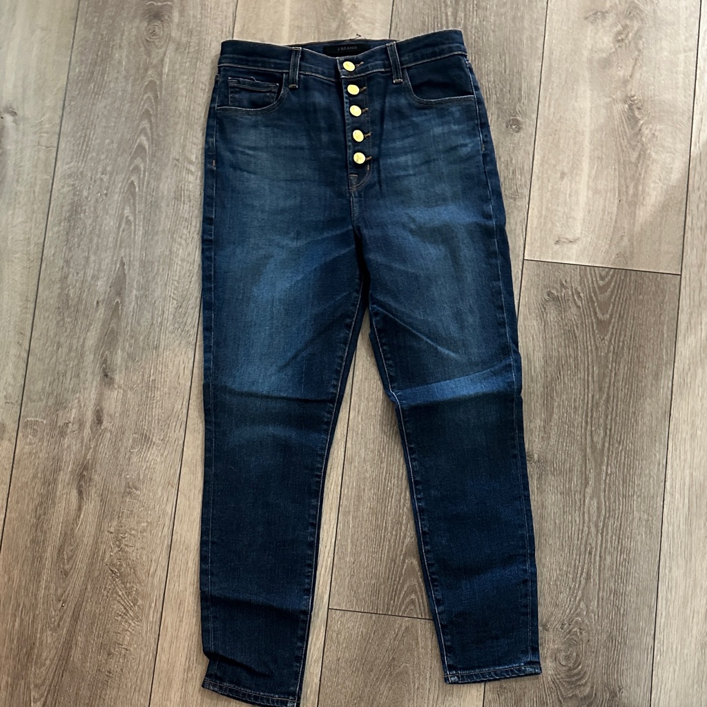 J Brand Womens High Rise Dark Indigo Jeans J Brand Womens High Rise Dark Indigo Jeans
